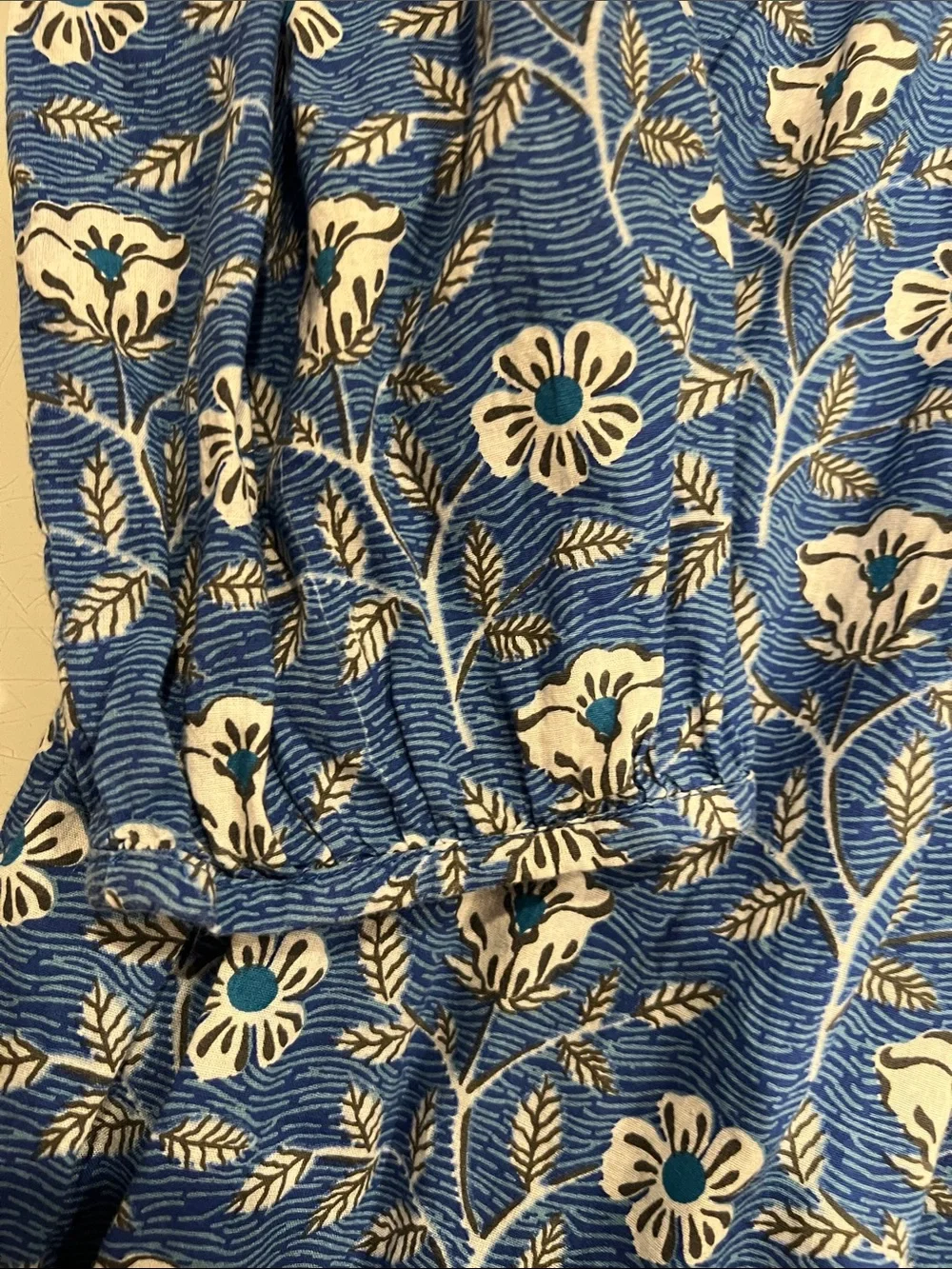 Pink Chicken Blue Floral Dress